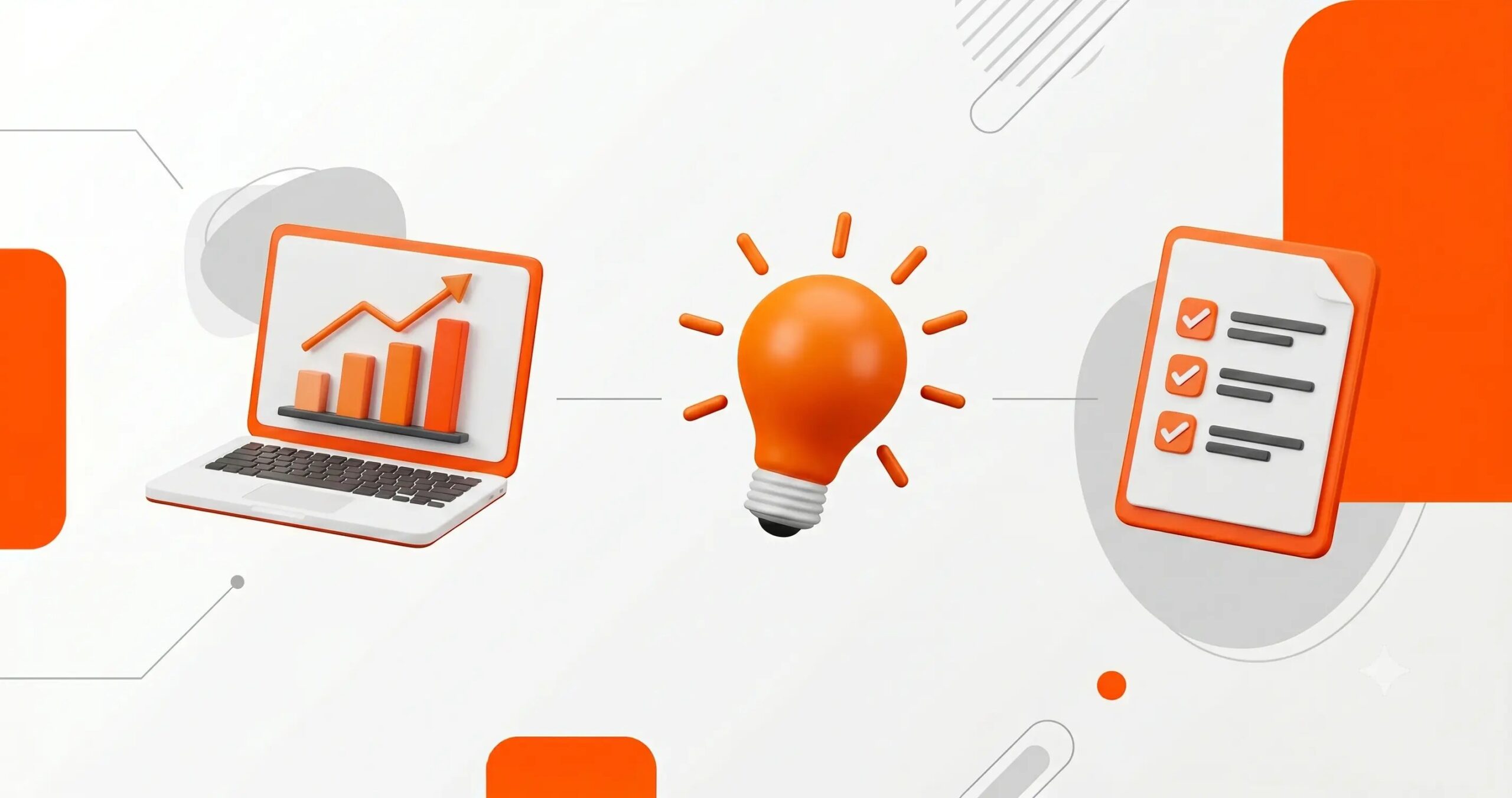 A professional digital marketing agency style banner showing the importance of content marketing with clean 3D graphics on a white background.