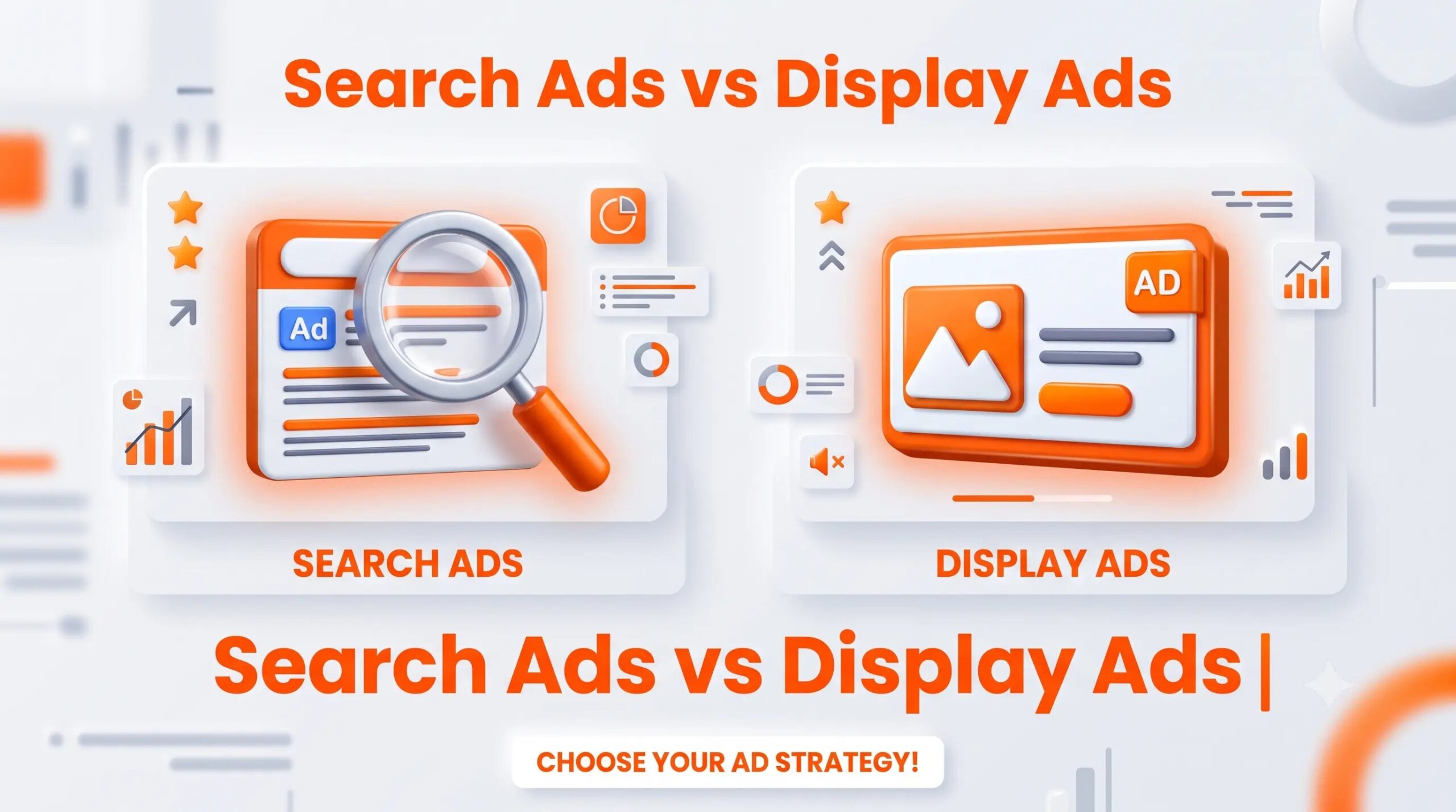 Search ads vs display ads comparison guide banner