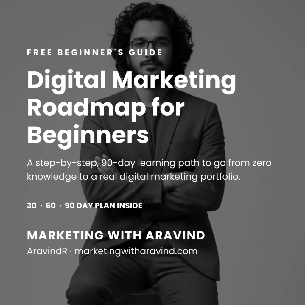 Digital Marketing Roadmap Ebook By Marketing With Aravind.pdf 1 Digital MArketing roadmap for beginners