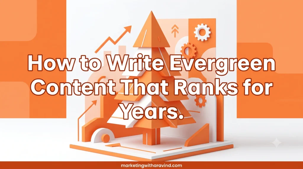 Gemini Generated Image b4y953b4y953b4y9 How to Write Evergreen Content tree staying green year-round with rising traffic graph